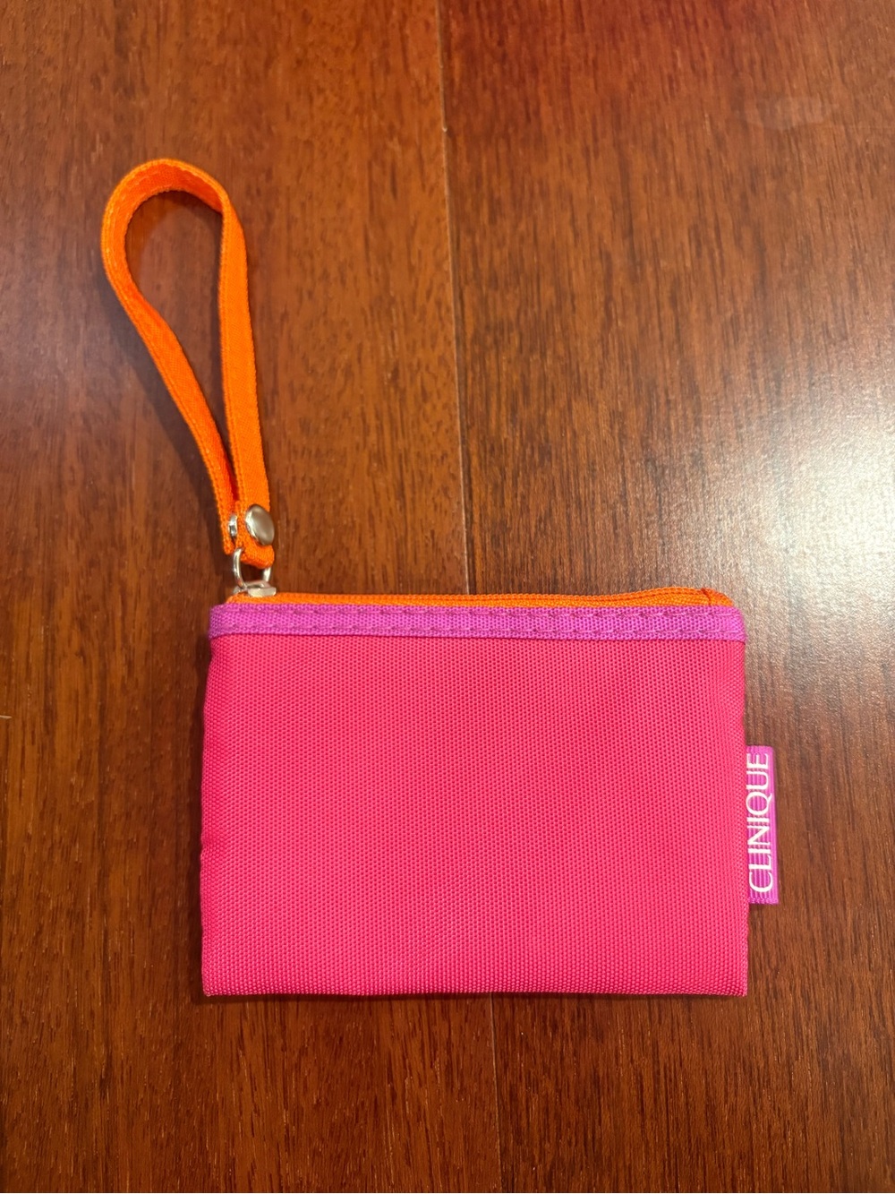Clinique Hot Pink and Orange Pouch